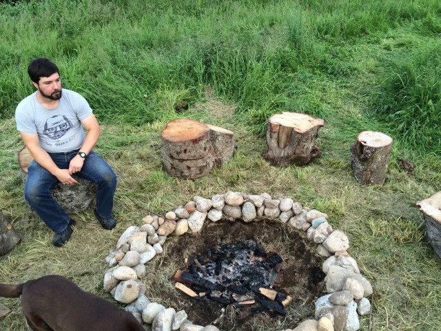 Brian and Christian designed the fire pit. It is perfect.